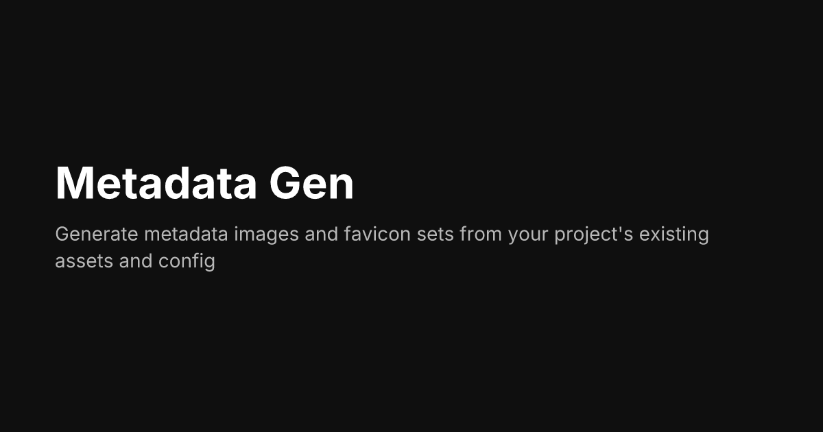 OG image, layout A: title left-aligned with tagline below on a dark background