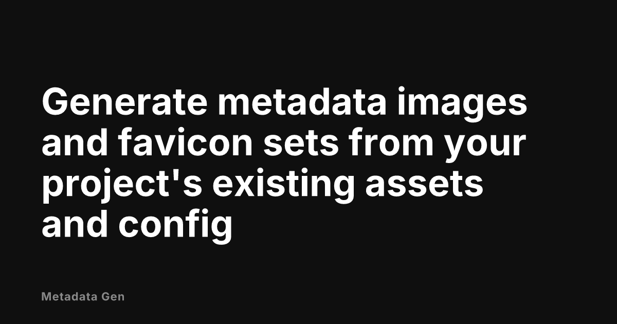 OG image, layout C: tagline promoted to a large headline, title as a small label